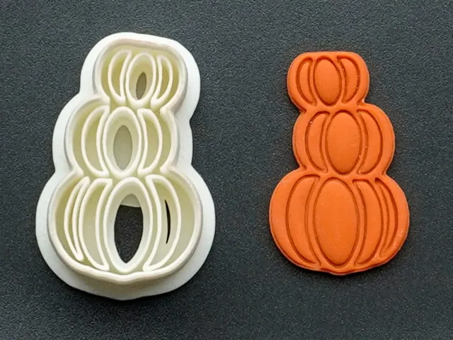 Stacked Pumpkins Polymer Clay Cutter For Earrings