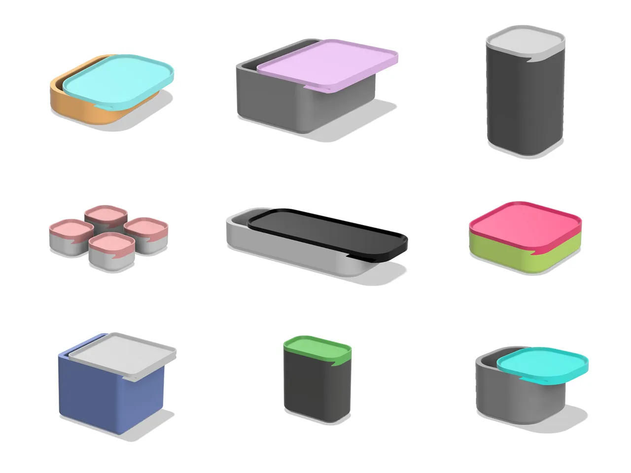 Customizable Box with Slide Lid (Parametric Box) view 2