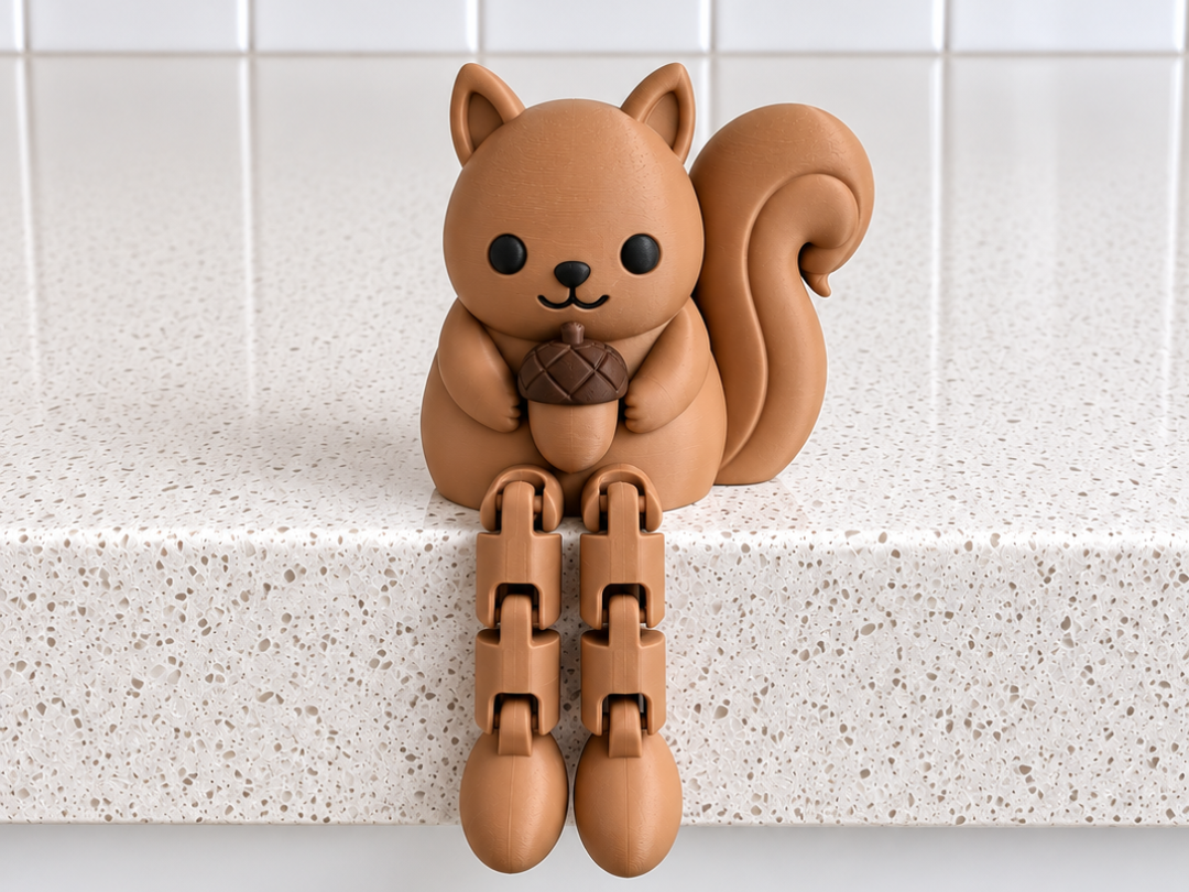 Squirrel Flexi Leggy Shelf Sitter - 3D printed Decor, in stock in India
