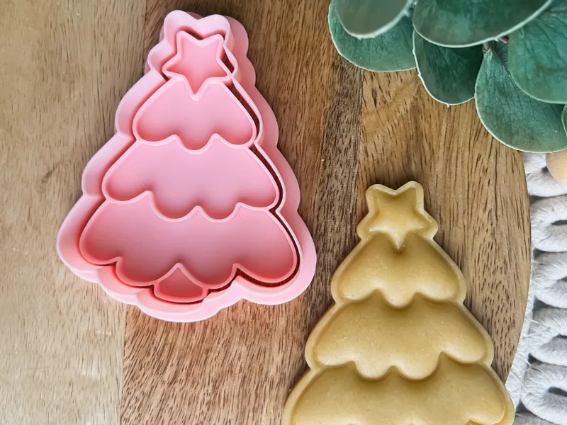 Christmas tree Cookie cutter + stamp