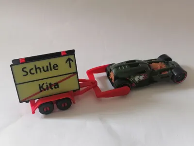 Trailer for Model Cars 1:64 Daycare School