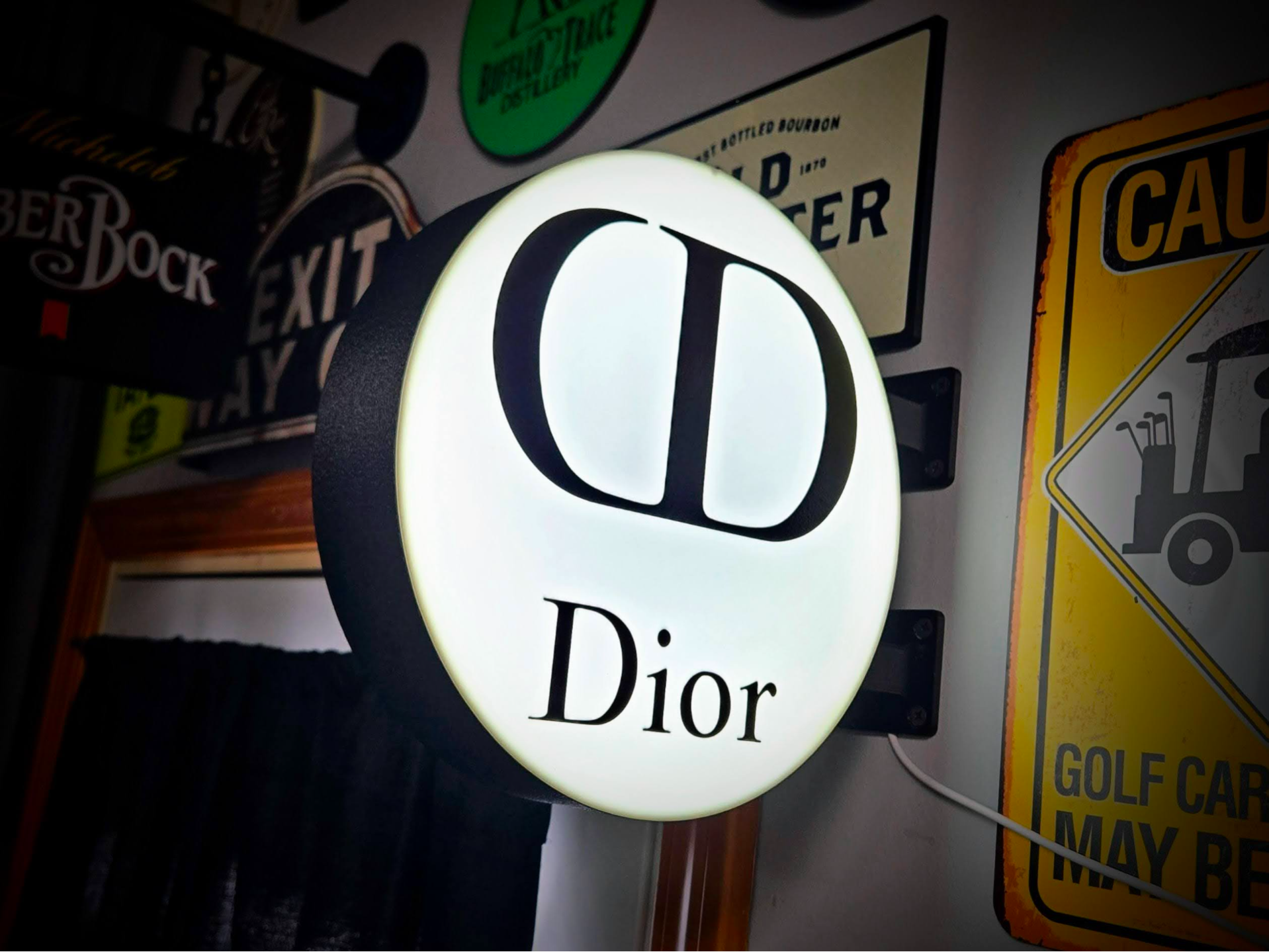 DIOR ~ 2-Sided Storefront Boutique Wall Light