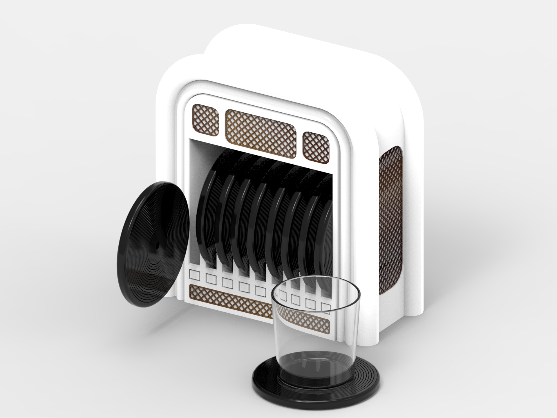 Jukebox Coaster – Retro Vinyl Stand