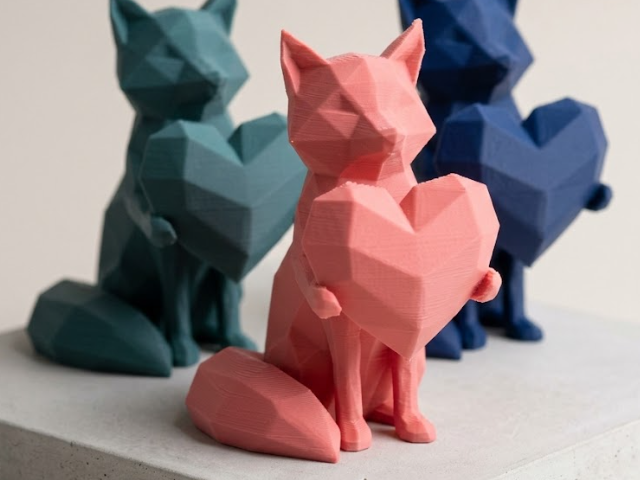 Cute Heart Fox - Japandi Valentine Decor