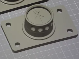 Moza wheel wall adapter - 4 hole horizontal