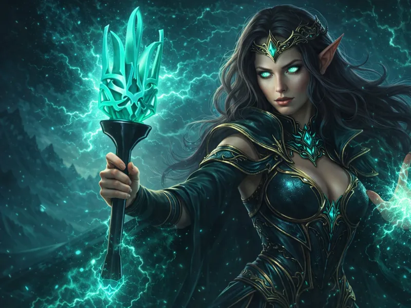 Futuristic Trident Scepter