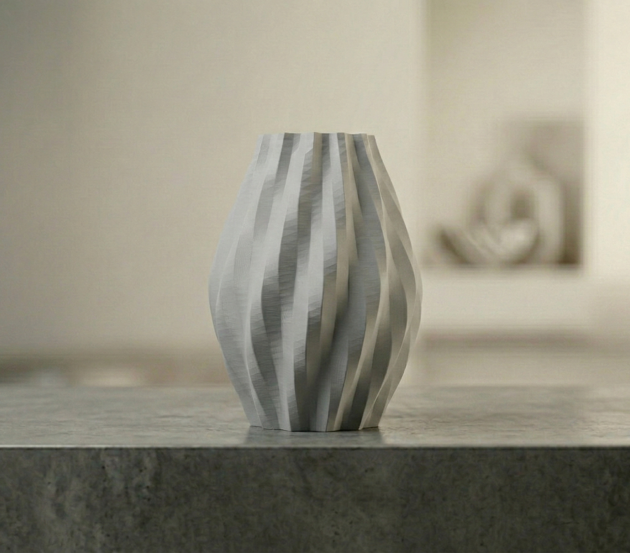 Miniatura 1 do modelo 3D Vortex: Geometric Low-Poly Vase