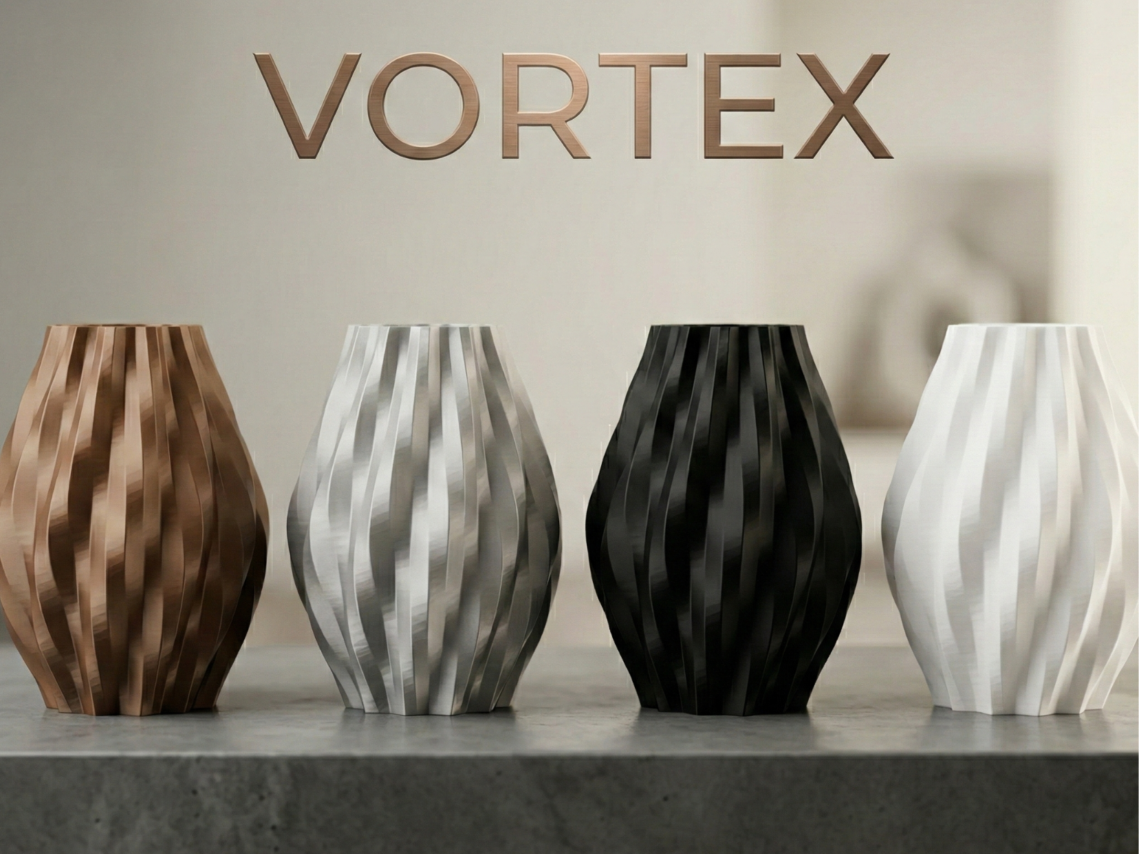 Vortex: Geometric Low-Poly Vase