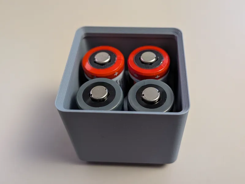 Stackable Gridfinity Bin 1x1x5U for CR123 Battery