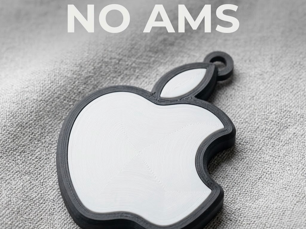 Apple Logo Keychain - Easy No-AMS Color Swap