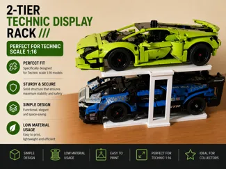Display stand designed for Technic 1:16 Car 