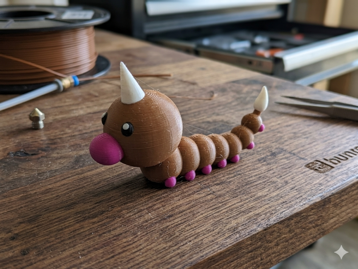 Weedle Pokemon Figure Multi-Color Print