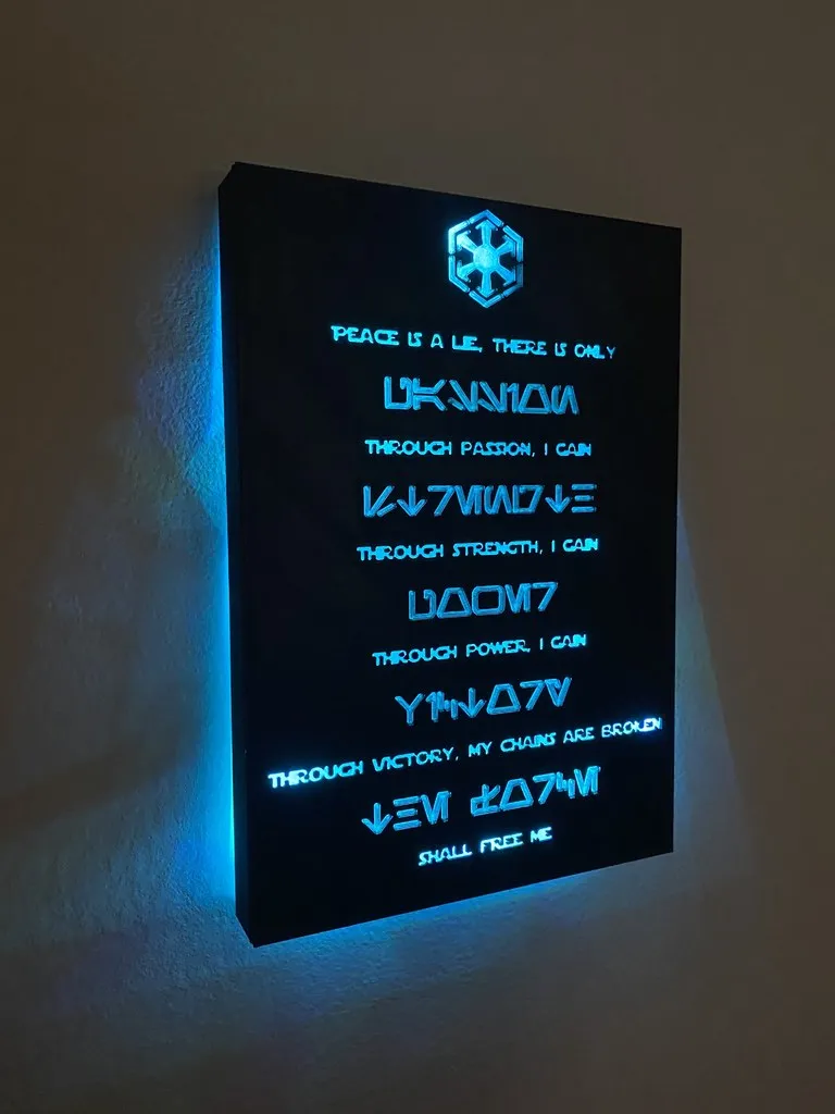 Star Wars Sith Code Wall Art (Multi Material)