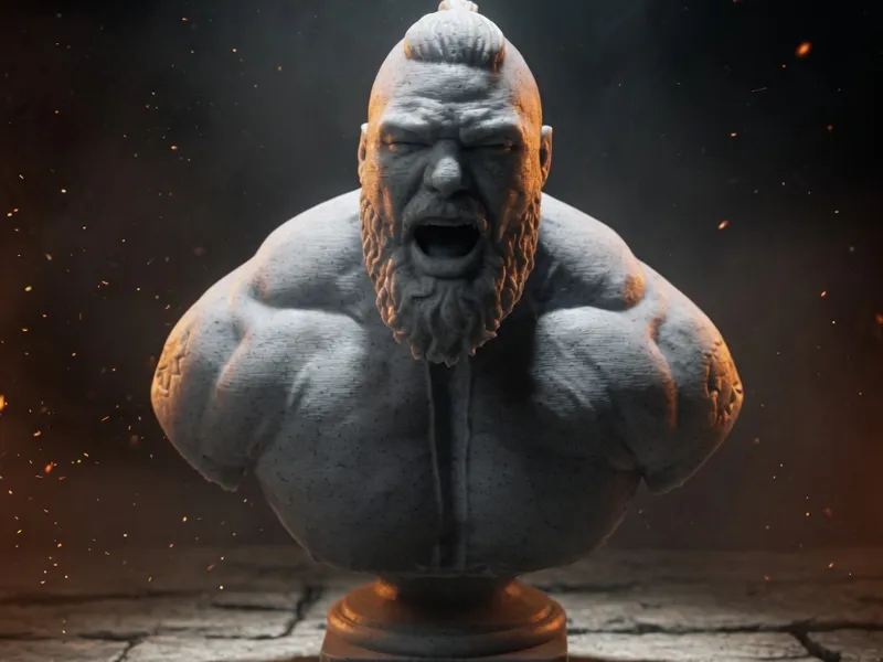Brock Lesnar Beast Incarnate Statue Bust