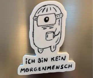 Plankton "Morgenmensch" fridge magnet