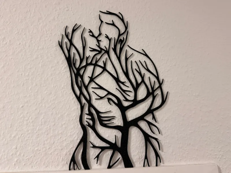 Wand Deko Kunst Baumstamm Liebe Tattoo
