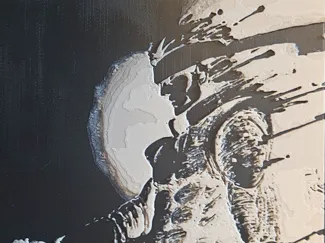 Solid Snake Black & White Hueforge