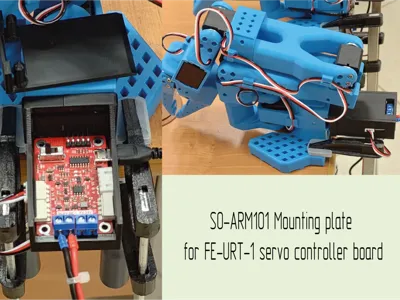 SO-ARM101 Mount for FE-URT-1 controller