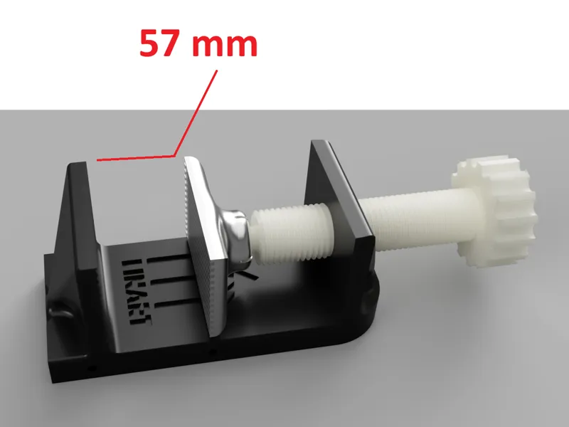Maximum thickness of the captured surface 57mm