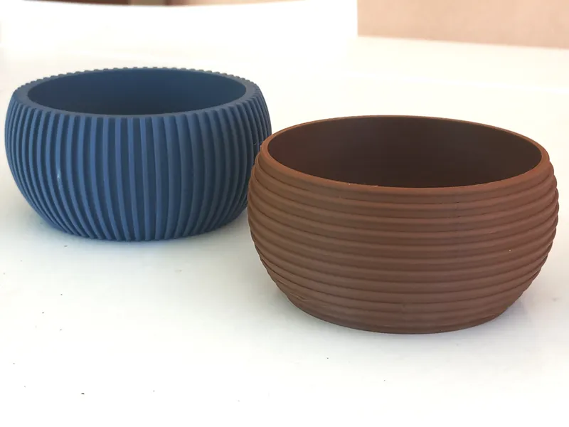 Planter vase pot - straight pattern