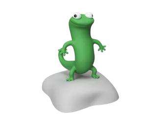 Hoppers Lizard. Cute Cartoon Lizard no AMS !!!