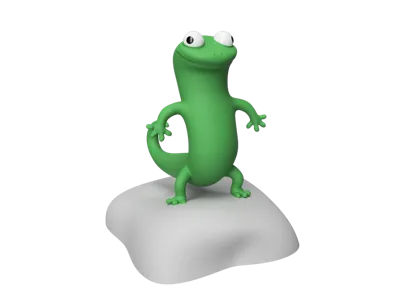 Hoppers Lizard. Cute Cartoon Lizard no AMS !!!