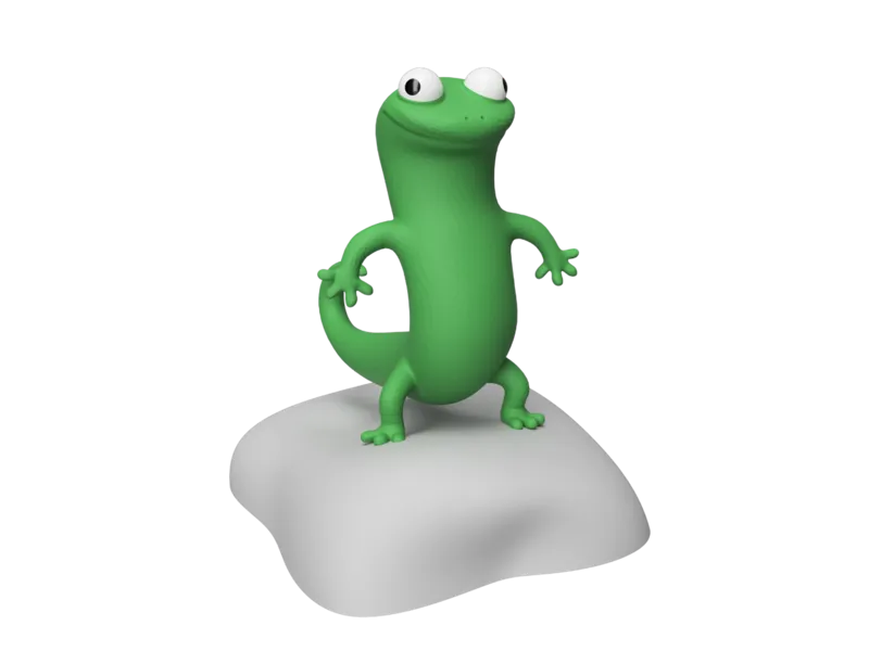 Hoppers Lizard. Cute Cartoon Lizard no AMS !!!
