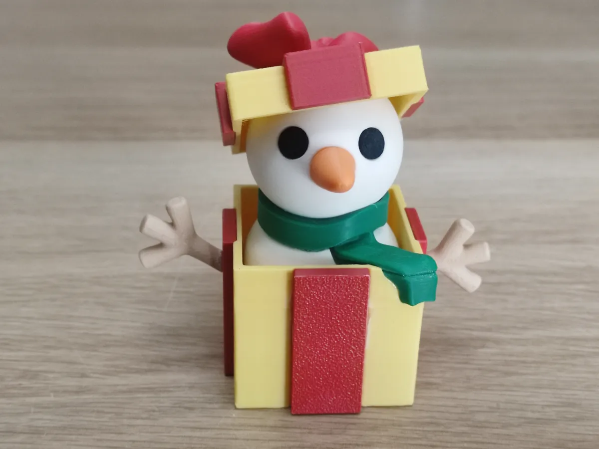 Snowman-in-a-box set to assemble - Free 3D Print Model - MakerWorld