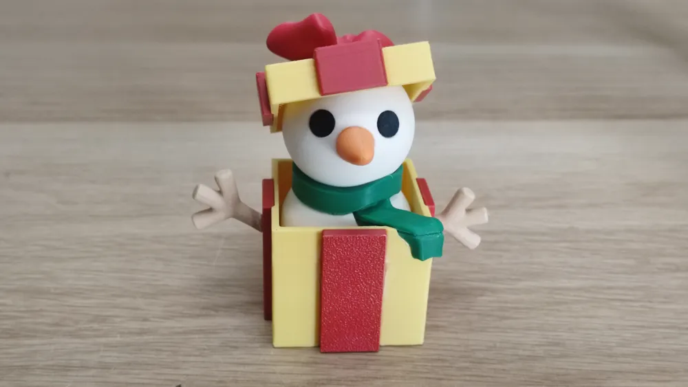 Snowman-in-a-box set to assemble - Free 3D Print Model - MakerWorld