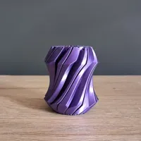 0.2mm layer, 2 walls, 0% infill, Twisty v5