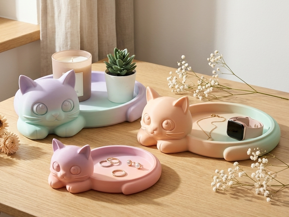 Bright-Eyed Cat Tray – 3 Sizes