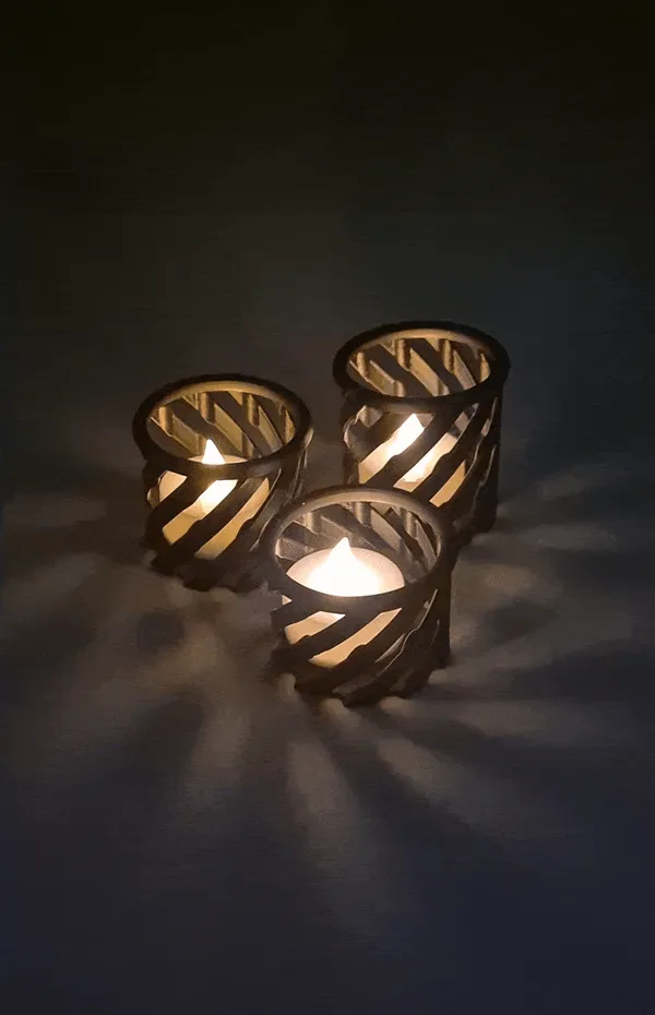 Bougeoir spirale en 3 tailles