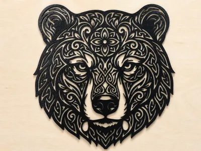 3D Printable Bear Head Wall Art