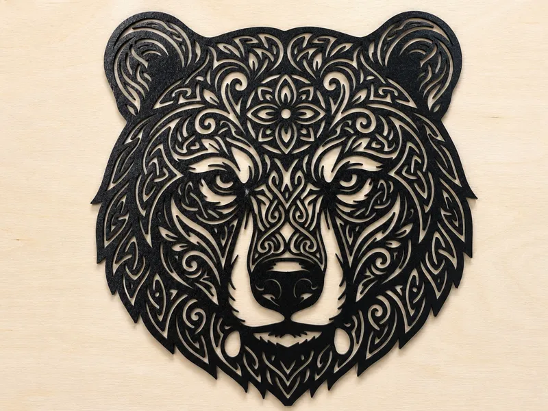 3D Printable Bear Head Wall Art