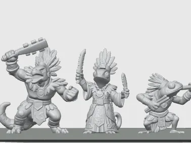 Aztex Priest and Warriors