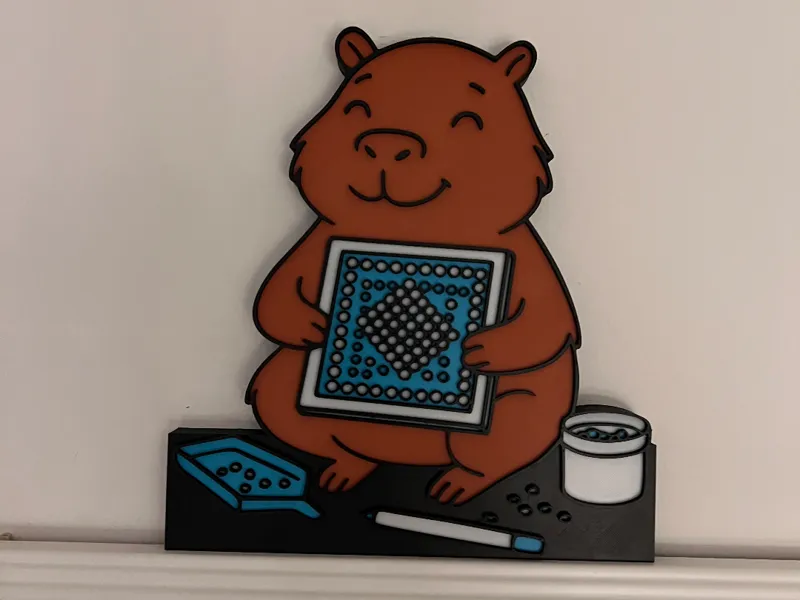 Capybara mit Diamond Painting Bild Tür Rahmen Deko