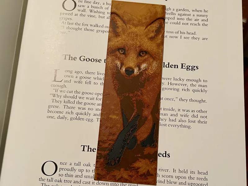 A Fall Fox Bookmark