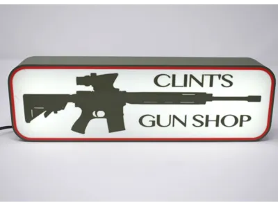 AR15 Gun Shop Light Box