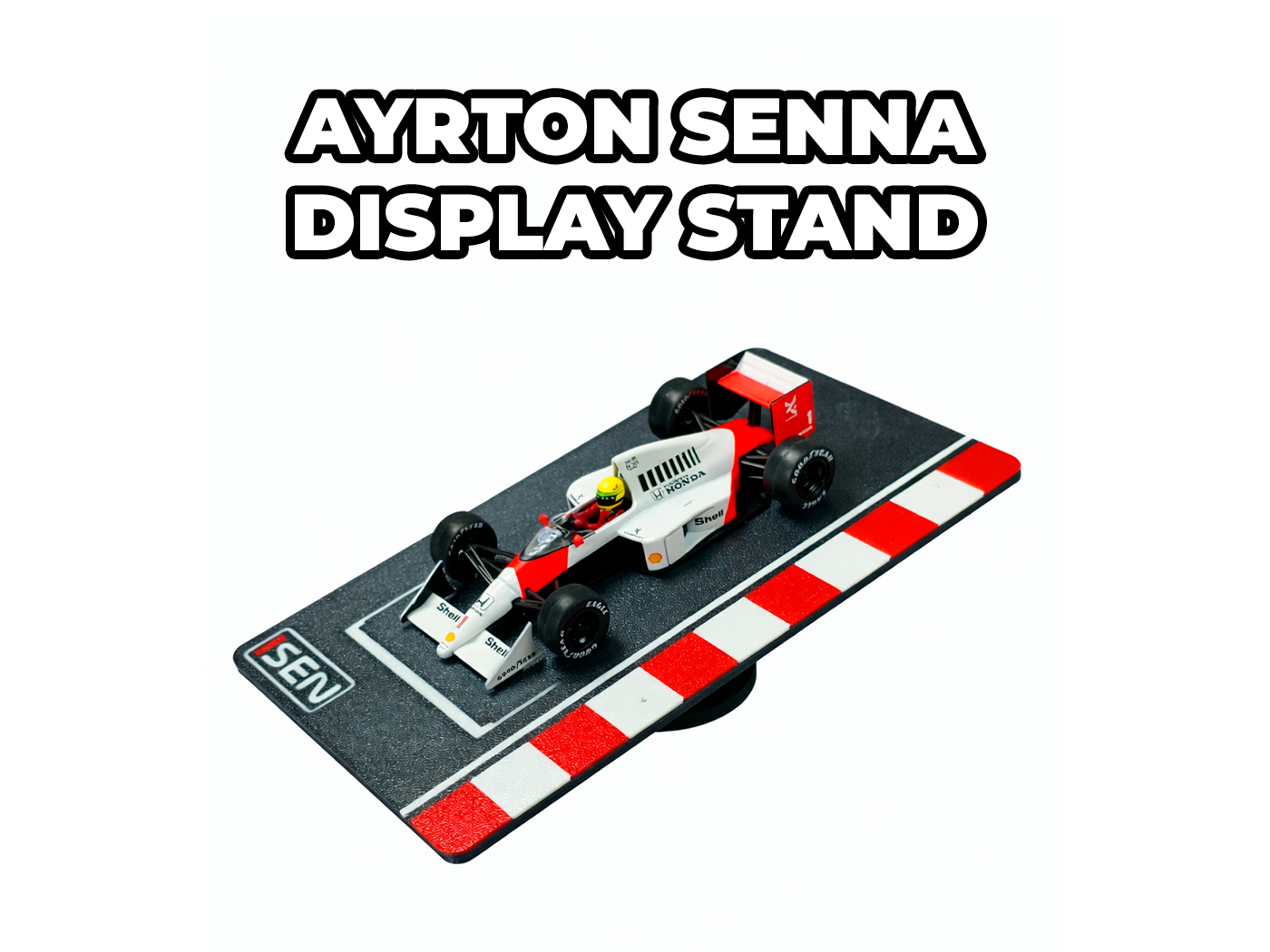 Soporte de exhibición F1 1:43 Ayton Senna