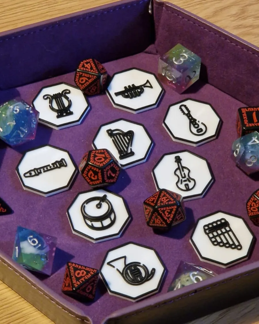 Bardic Inspiration Coin - 10 Instruments - Free 3D Print Model - MakerWorld