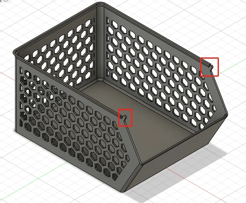 Miniatura 1 do modelo 3D U型斜开口可堆叠收纳盒