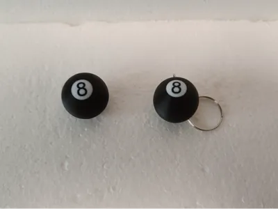 BILLIARD BALL KEYCHAIN