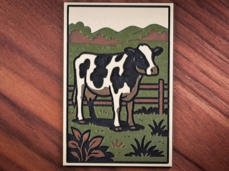 Cow near fence