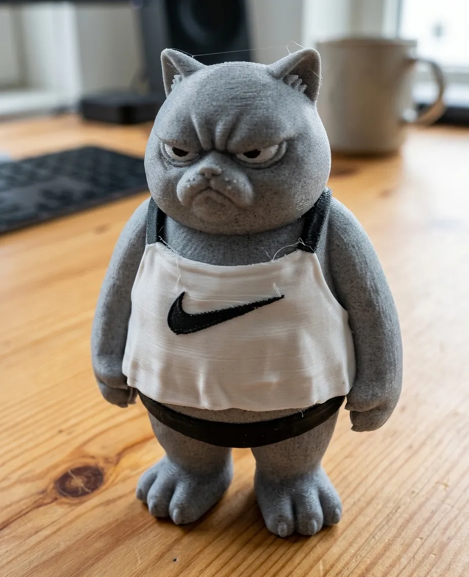 Grumpy Cat Multicolor Desk Motivator - Free 3D Print Model - MakerWorld
