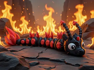 Flexi  Articulated Fire Dragon
