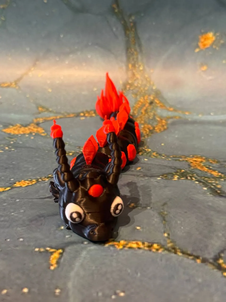 Flexi Articulated Fire Dragon - Free 3D Print Model - MakerWorld