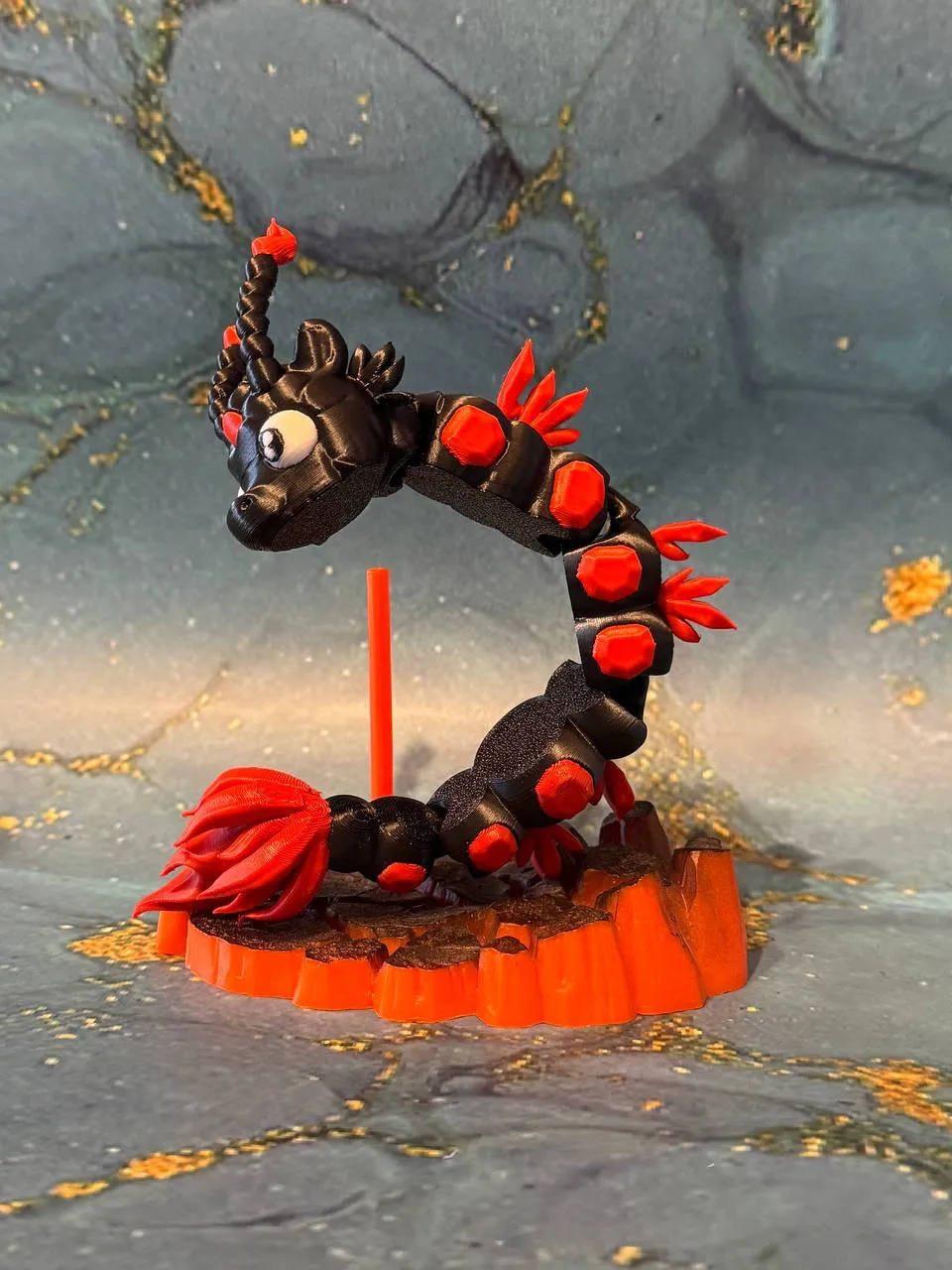Flexi Articulated Fire Dragon - Free 3D Print Model - MakerWorld