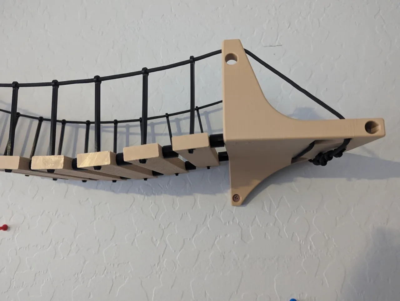 Cat suspension bridge and steps, wall mount view 3