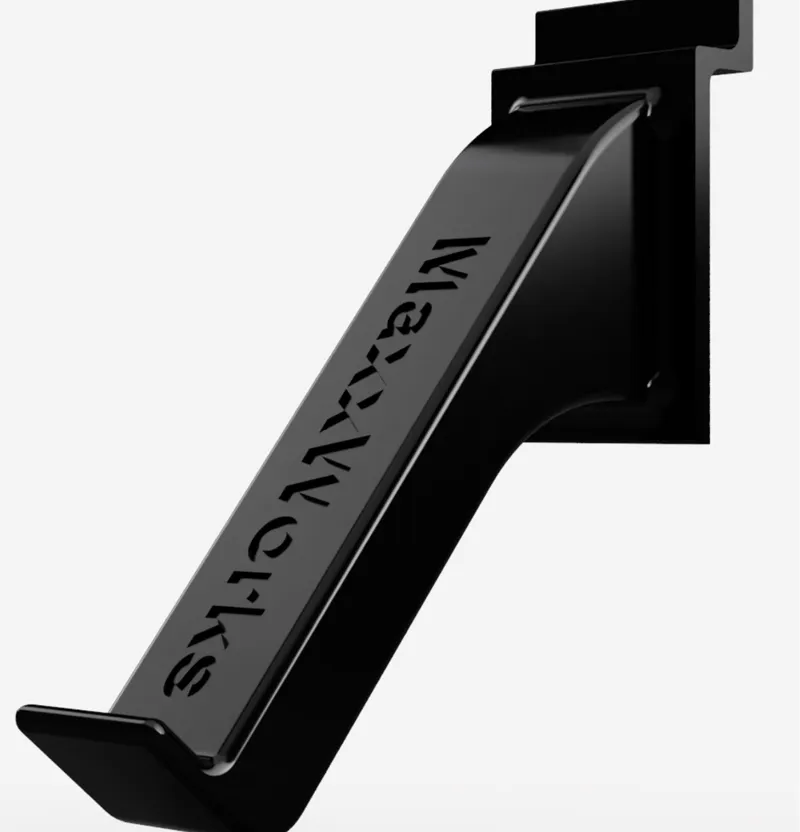 Slatwall slanted keyboard shelf brackets