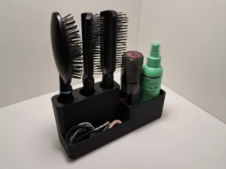 Haarbürstenhalter mit Aufbewahrung